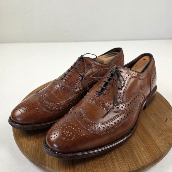 Allen Edmonds McAllister Brogue Wingtip Oxford Brown Leather‎ Dress Shoes 10 D main image 15